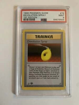 1999 Pokemon Devolution Spray #72 1st Edition Shadowless Base Set PSA 9 - Image 1 of 2