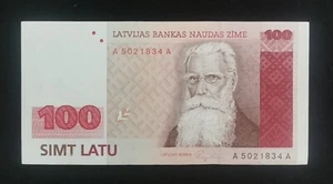 LATVIA: P#47 1 x 100 Latvia Lat Banknote. Dated 1992. - Picture 1 of 3