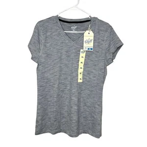 Chill Society Damen T-Shirt mit V-Ausschnitt Größe XL grau Neu mit Etikett - Bild 1 von 10