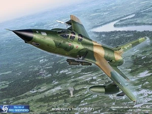 ART PRINT: F-105F McInerney's Thud Wild Weasel - Print by Shepherd - Picture 1 of 1