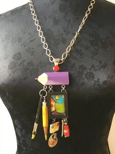 TARATATA - Collier - Art plastique - Necklace Signed - Plastic Art - Collector - Foto 1 di 12