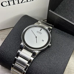 Citizen Eco Drive Axiom Grey Dial Stainless Steel Date Men's Watch AU1060-51A - Picture 1 of 18
