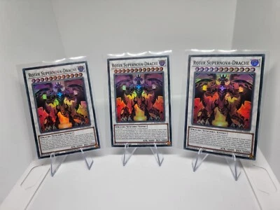 Yu-Gi-Oh Roter Supernova-Drache   1.Auflage De Super Rare  SDCK-DE044 Playset - Bild 1 von 3