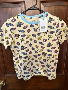 Reverse Threads Morrison Painted TropiC Surfs Up Graphic T Shirt Size 10 NWT - Picture 1 of 4
