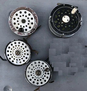 4 Fly Fishing Reels Martin 60 South Bend Oreno Lite 1110 Sears 120 vintage - Picture 1 of 15