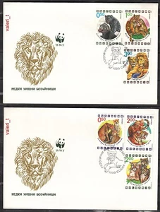 1992 Bulgaria Feline  Lion Rare Predatory Animals Mammals Lion, Cougar...2 x FDC - Picture 1 of 1
