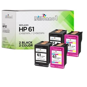 4PK Replacement for HP 61XL Ink Cartridge 2-Black & 2-Color 2620 4630 4632 HP 61 - Picture 1 of 2