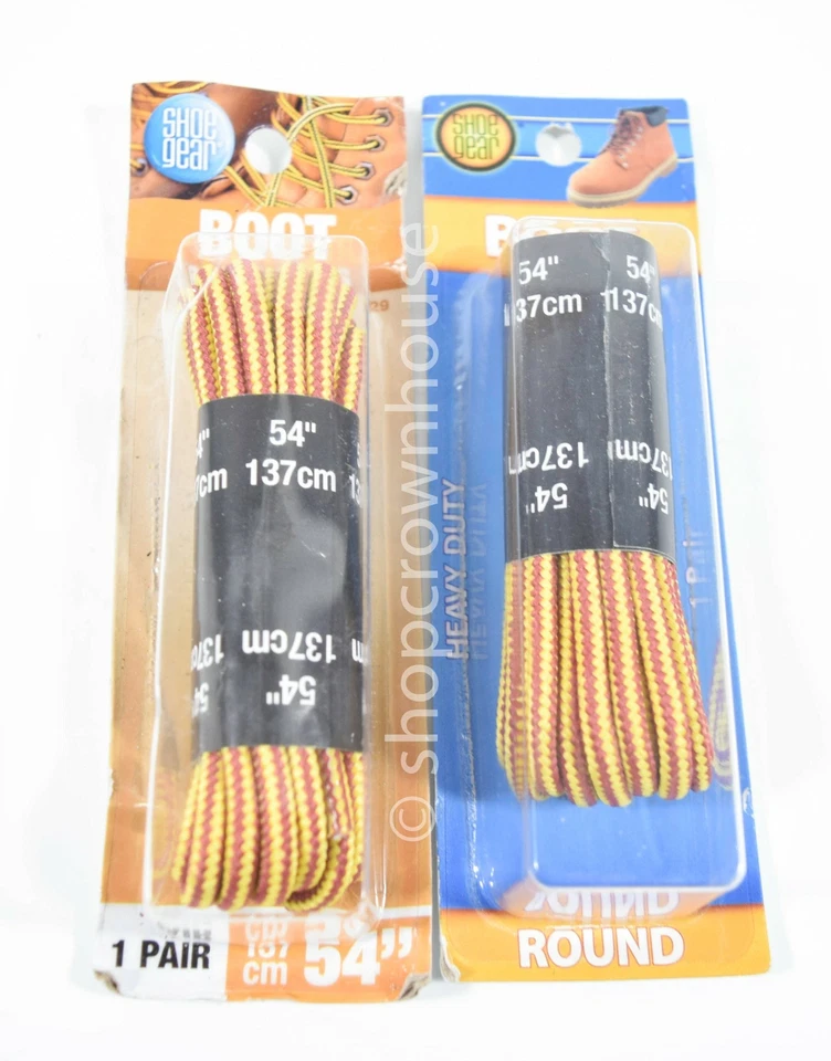 Shoe Gear 1N29BRYL54 Boot Lace 54 in L Nylon Brown/gold