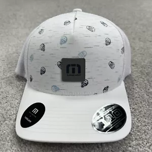 Bauer/Travis Mathew Hat Skull All Over Print SnapBack White Empty Netter New NWT - Picture 1 of 13