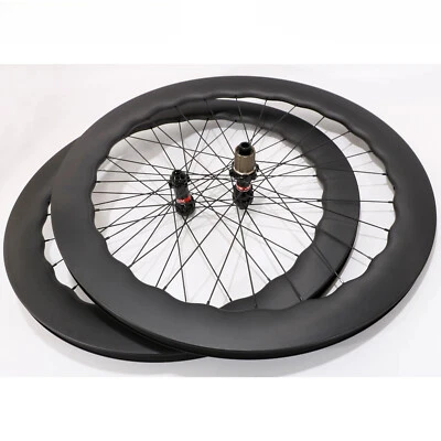 Ultraleichter 700c Road Fahrrad Carbon Welleradsatz Drahtreifen Mitteschlossnabe - Bild 1 von 4