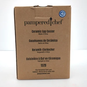 NEW IN BOX Pampered Chef Ceramic Microwave Egg Cooker with Silicone Sleeve 1529 - Picture 1 of 11