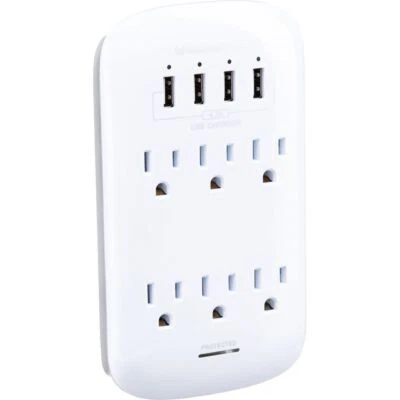 Monster Cable 6-Outlet Wall Tap Surge Protector With 4-USB-A - Image 1 of 4