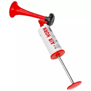 Hand Held Push Pump Up Air Horn No Gas Required Signal Sport Boating Fun Warning - Picture 1 of 3