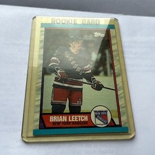 Brian Leetch 1989-90 Topps Rookie Card #136 New York Rangers