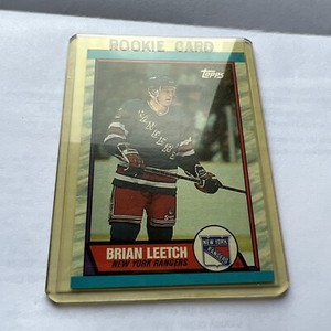 Brian Leetch 1989-90 Topps Rookie Card #136 New York Rangers