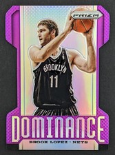2013-14 Panini Prizm Dominance Prizms Purple Die Cut #22 Brook Lopez 07/49
