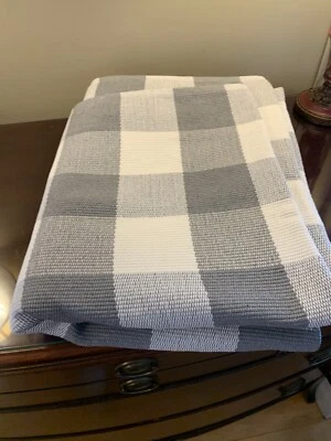 Buffalo Plaid Rug 6'X9’ Grey And White Area Rug,Cotton Hand-Woven Area Rug Gray Foto 1 de 4