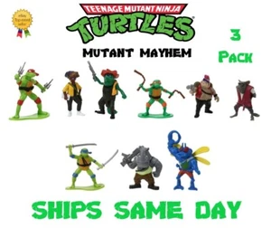 Paquete de 3 figuras de acción TMNT Mutant Mayhem Nickelodeon Turtles Mini's 2024 NUEVO 🐢 - Imagen 1 de 15