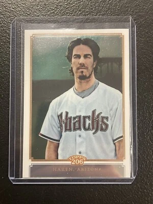 DAN HAREN #'d /999 - 2010 Topps Chrome 206 Chrome Parallel SP #TC33 Diamondbacks - Image 1 of 2