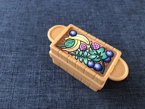 Fisher Price Little People Tan Dinosaur Food Zoo Fruit Crate Brown Leaf - Picture 1 of 3