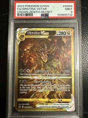 2023 POKEMON SWORD & SHIELD CROWN ZENITH SECRET FULL ART/GIRATINA VSTAR PSA 9 - Image 1 of 2