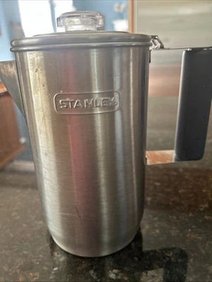 Stanley Stainless Steel Camp Cool Grip Coffee Percolator 6 Cup Coffee Pot - Image 1 of 4