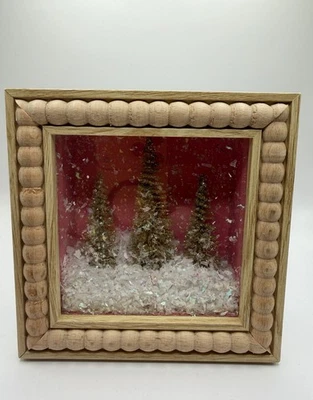 Small Handmade Christmas / Winter Shadow Box - Image 1 of 4