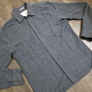 Camisa De Colección Abercrombie & Fitch Para Hombre Gris Mediana Franela Botón Músculo Suave - Imagen 1 de 13