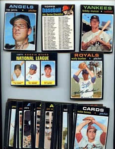 1971 Topps Baseball Card Lot All SEMI HIGH NUMBERS 67 Different NRMT - Picture 1 of 1
