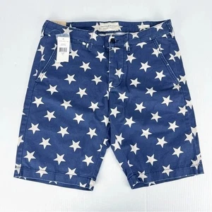 Denim & Supply Ralph Lauren Blue Stars Print USA Shorts Mens 31 - Picture 1 of 3