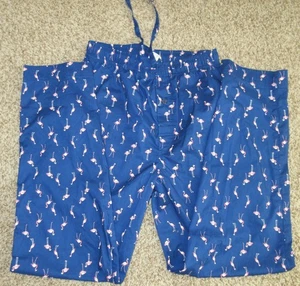 ST JOHNS BAY BLUE FLAMINGO MENS 100% cotton lounge pajama pants S NWOT - Picture 1 of 6
