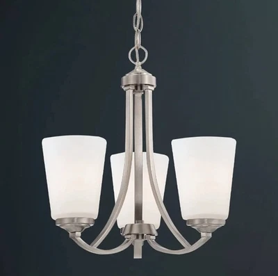 Minka Lavery 4963 Overland Park 3 Light 16"W Vantage Chandelier - Nickel - Image 1 of 4