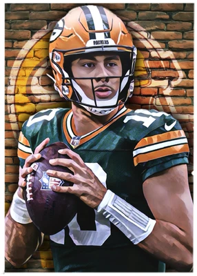 JORDAN LOVE * Green Bay Packers * ACEO * ARTE DE FUTEBOL DIVERTIDA * Cartão de arte * ATC - Imagem 1 de 2