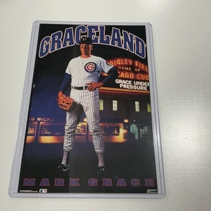 Vintage Mark Grace Chicago Cubs "Graceland" Promo Poster Karte 4 x 6 - Bild 1 von 5