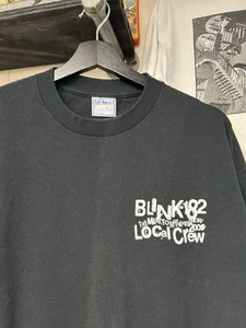 Vintage Blink-182 The Mark, Tom And Travis Show 2000 Local Crew Tour Tee XL Fade - Picture 1 of 16