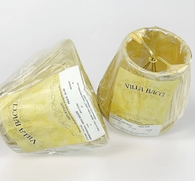 "2 nuevas mini pantalla de lámpara Villa Bacci crema damasco clip encendido 3 X 5 X 4"" nuevas de stock" Foto 1 de 4