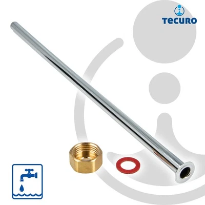 tecuro Kupferrohr, weich, Ø 10 mm, mit 1/2 Zoll Bördelrand und Anschlussmutter - Bild 1 von 4