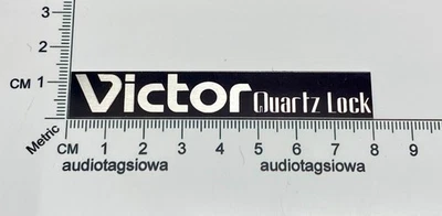 Victor Quartz Lock Turntable Custom Made Sublimated Aluminum Plate Badge Logo - Image 1 of 4