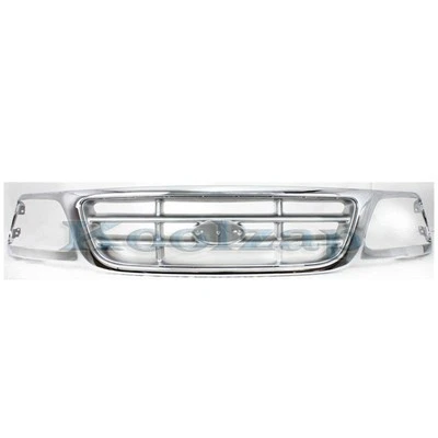 For 1999-2003 F-150 Front Center Grills Chrome Shell, Paintable Insert Plastic Q - Image 1 of 4