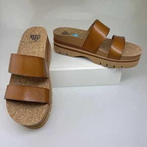 Reef Cushion Vista Platform Sandals Natural Women’s US 9 - Picture 1 of 7
