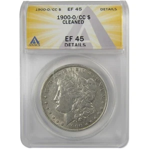 1900 O/CC Morgan Dollar EF 45 Details ANACS Silver $1 Coin SKU:I20413 - Picture 1 of 4