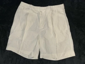 Polo Ralph Lauren VTG Linen Silk Off White Chino Short Mens Size 34 Inseam 8 - Picture 1 of 8
