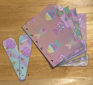 Filofax Pocket Organiser - Cute Fish, Shells & Sealife Dividers - Laminated - Picture 1 of 10