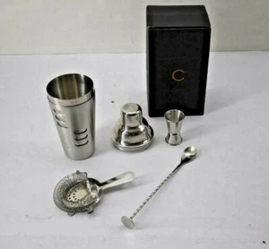 Curtis Stone Cocktail Shaker Set 732-654 Stainless Steel Drink Mixing Set - Picture 1 of 8