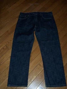 MEN'S LEVI'S 501 BUTTON FLY DENIM JEANS W 40" L 32"  DARK WASHED INDIGO BLUE - Picture 1 of 1