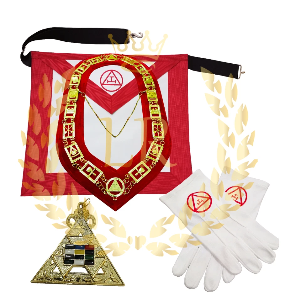 Masonic Regalia Royal Arch Chapter Regular Apron set Premium Quality Package - Image 1 of 4