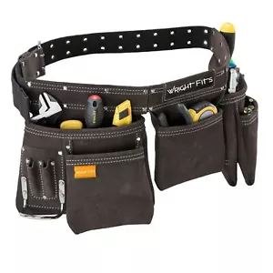 Delantal de herramientas bolsa de cuero multi bolsillos cinturón con lazo de martillo ajustable - 113 - Imagen 1 de 5