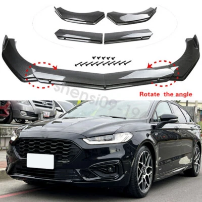 For Ford Mondeo MK5 Car Front Bumper Lip Spoiler Splitter Body Kit Carbon Style Foto 1 de 4