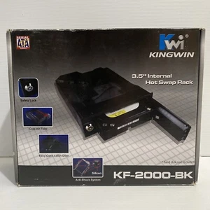 KINGWIN 3.5" INTERNAL HOT SWAP RACK KF-2000-BK Safety Lock Free Postage In Aus - Picture 1 of 5