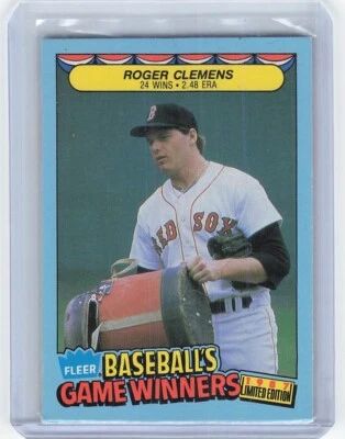 1987 Fleer Major League Leaders - #10 Roger Clemens - Image 1 of 2